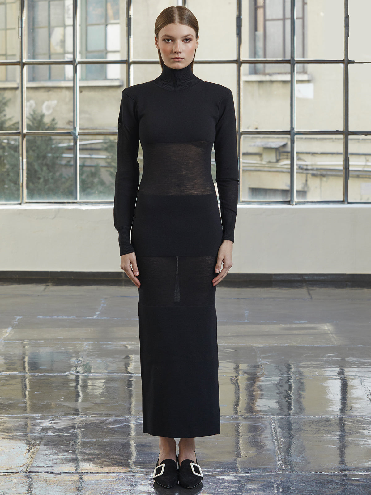 shearled dress knitwear